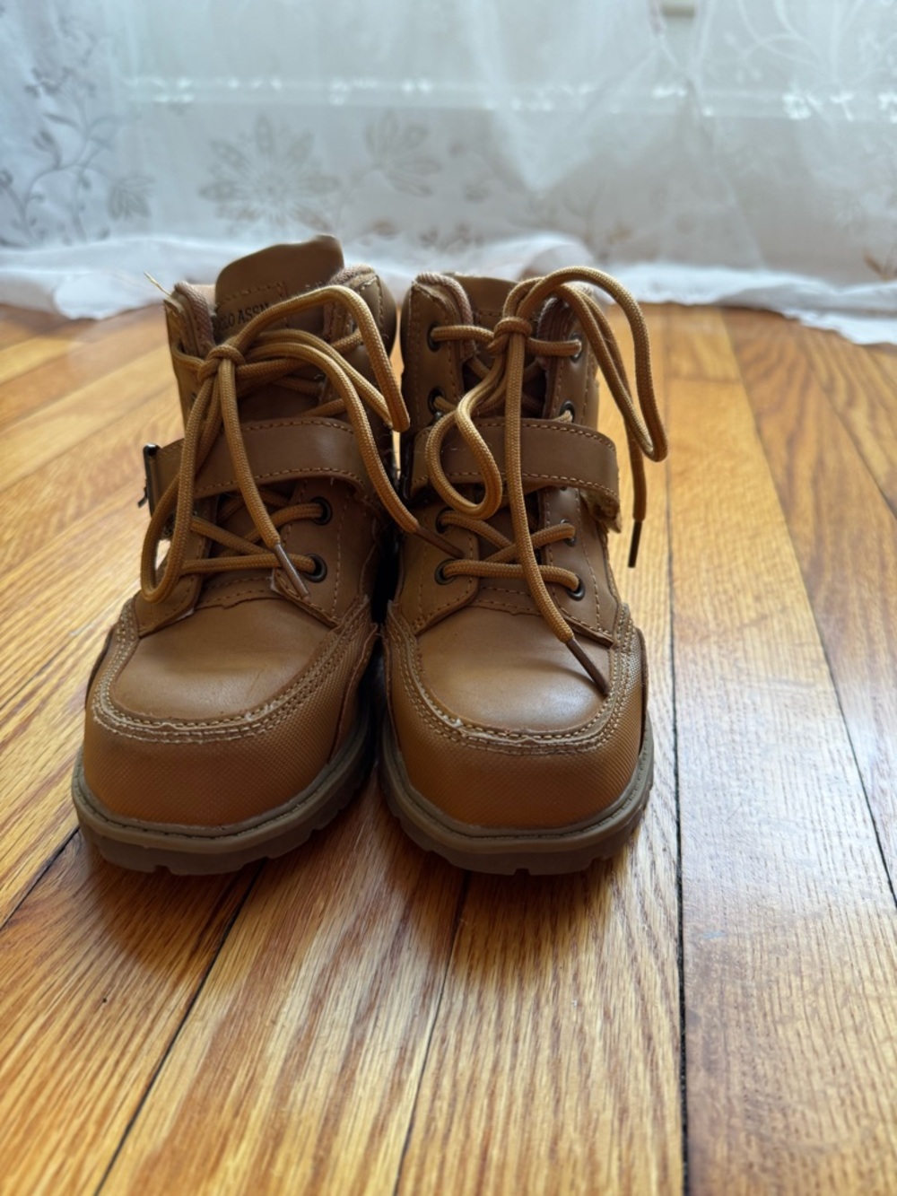 U.S. Polo Assn. Tan Kids Lace-Up Ankle Boots